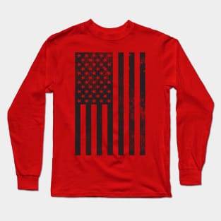 US Flag textured Long Sleeve T-Shirt